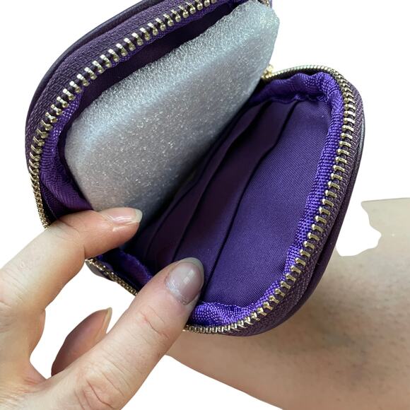 NWT Badgley Mischka Phone Case Glam Vegan Leather Plum Purple Crossbody MSRP $59 - Picture 4 of 5